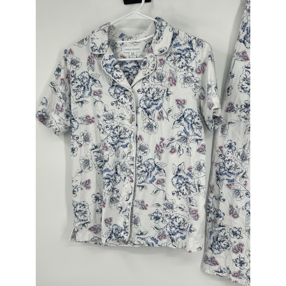 Carole Hochman Floral Women's Size Medium Cotton Modal pajama set Summer Lounge - Picture 2 of 11